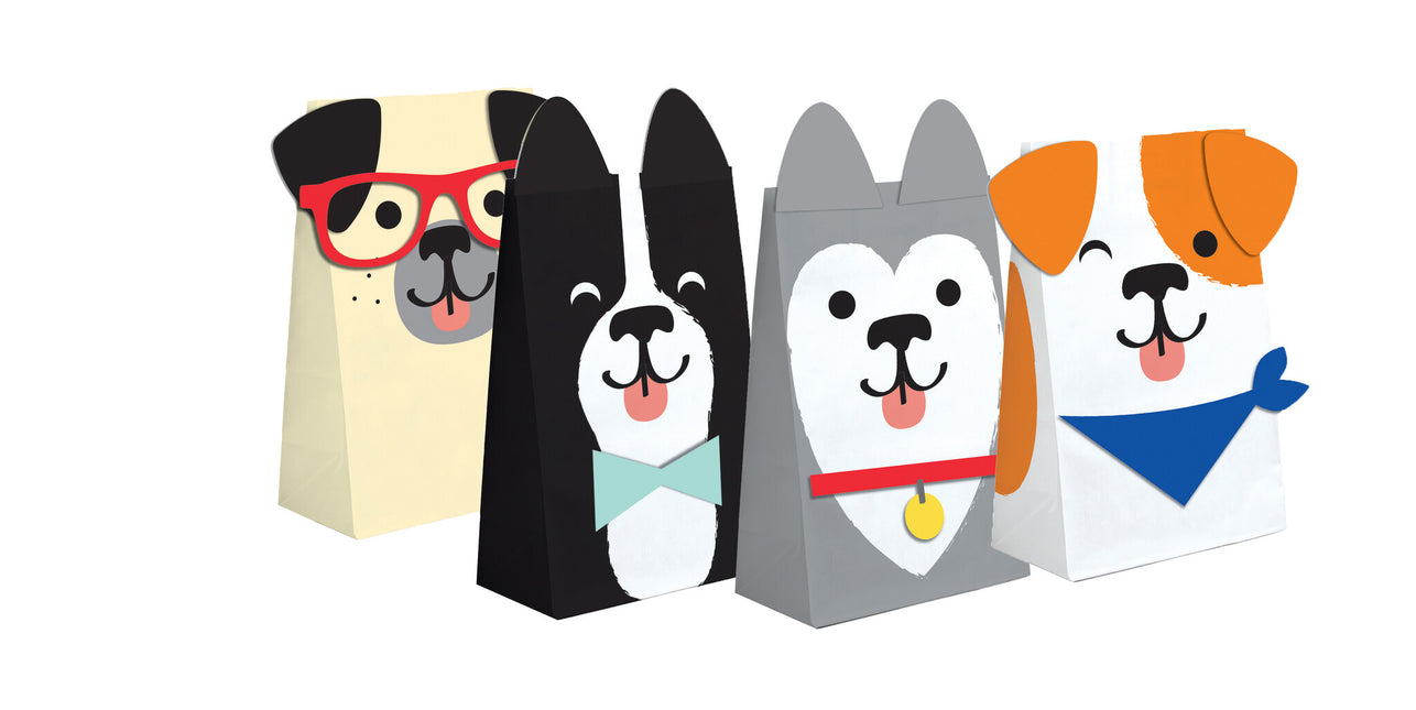 Sacchetti per feste Cani 20cm 8pz