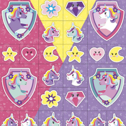 Adesivi glitterati Unicorno