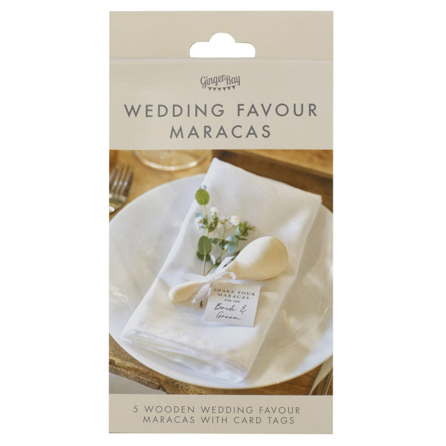 Decorazione da tavolo per matrimonio Maracas 5 pezzi