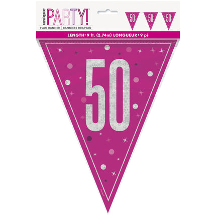 Ghirlanda 50 Anni Rosa 2,5 m