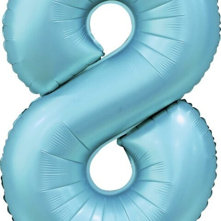 Palloncino figura azzurro 8 anni lucido 86 cm