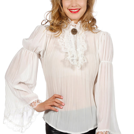 Camicetta pirata bianca da donna