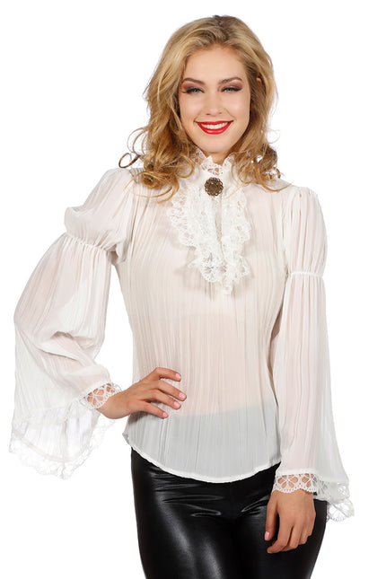 Camicetta pirata bianca da donna