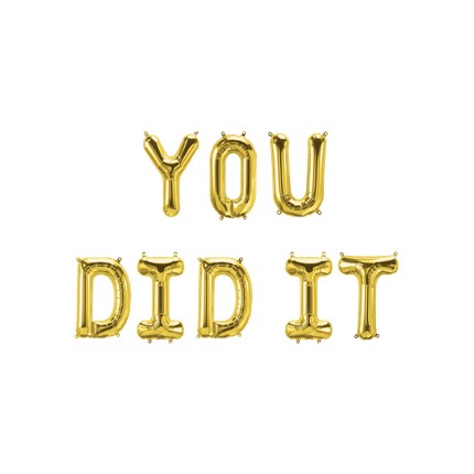 Set di palloncini dorati You Did It 1,9m