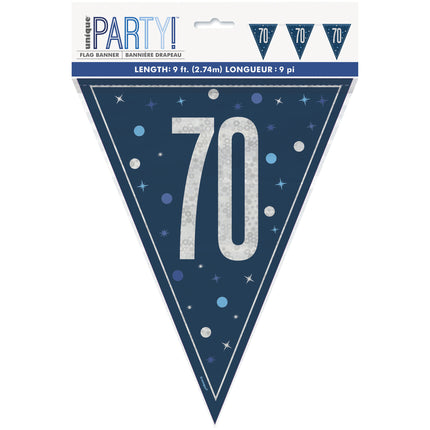 70 Anni Ghirlanda Blu 2,5 m