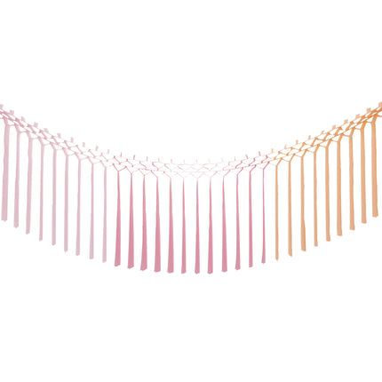 Ghirlanda di nappe rosa Macrame 1,8 m