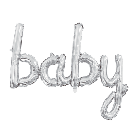 Palloncino in foil Baby Silver 1,19m vuoto