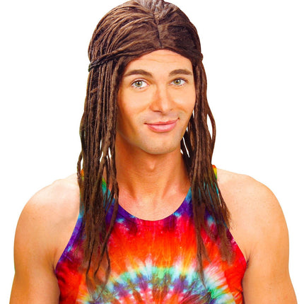 Parrucca marrone rasta