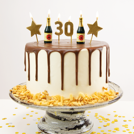 Candele 30 anni Champagne 17,5 cm