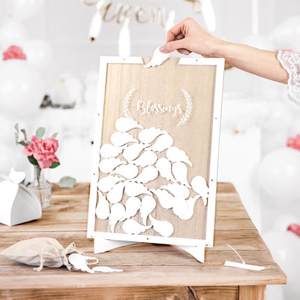 Libro degli ospiti in legno Blessings 39,5 cm