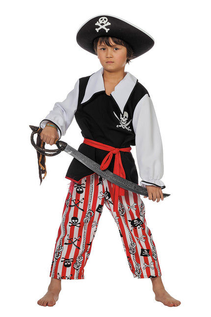 Tuta da pirata nero bianco ragazzo