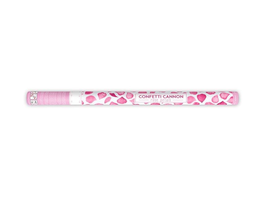 Cannone di coriandoli rosa Petali di rosa 80 cm