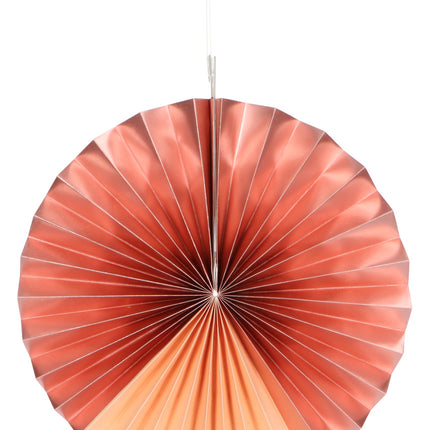 Ventagli di carta rosa 35cm 3pz