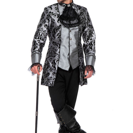 Costume Marquis Grigio Nero Uomo