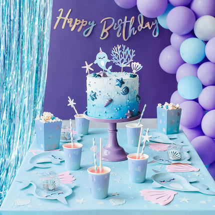 Cake topper Creature marine 15,5 cm 4 pezzi