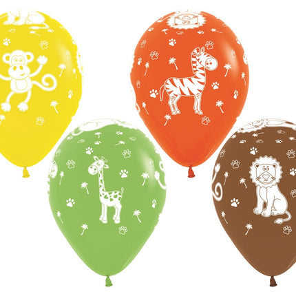 Palloncini Animali della Giungla Mix 30cm 25pz