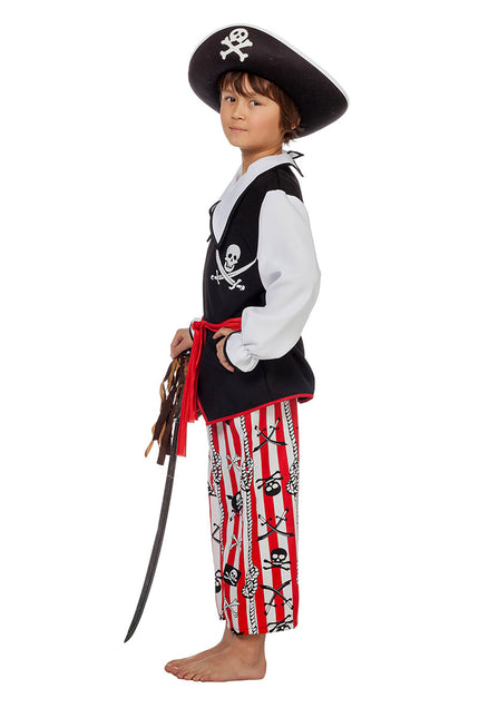 Tuta da pirata nero bianco ragazzo