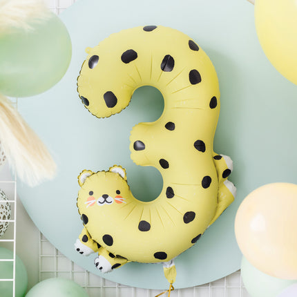 Palloncino ad elio 3 anni Ghepardo vuoto 75 cm