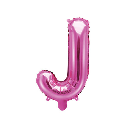 Palloncino in foil Lettera J Rosa Vuoto 35cm
