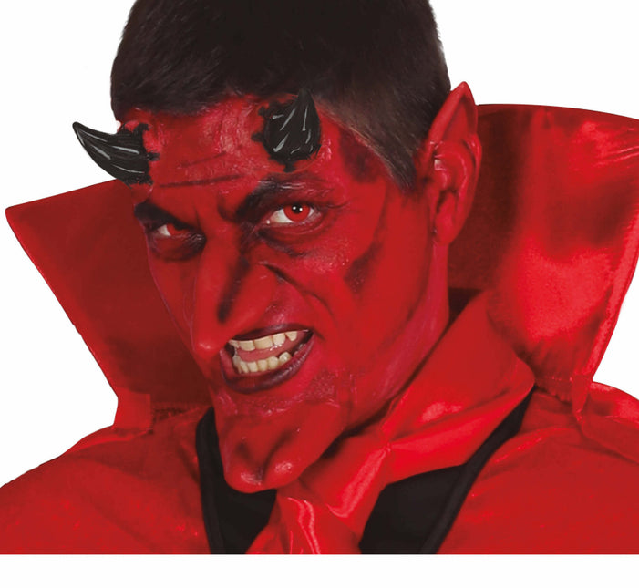 Adesivi viso Halloween Diavolo