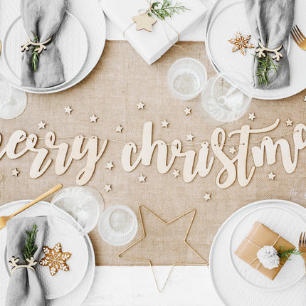 Bandiera in legno Merry Christmas 87 cm