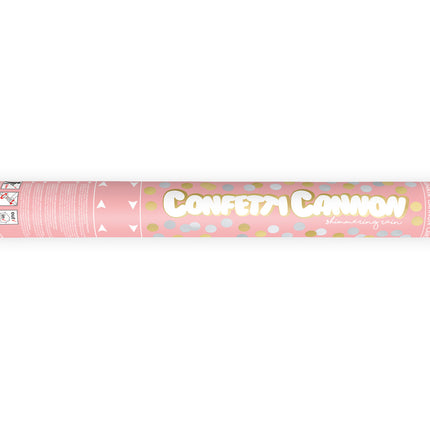 Cannone per coriandoli Oro Argento 40 cm