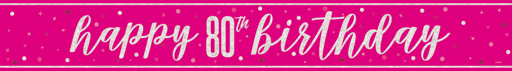 Striscione Buon Compleanno Rosa 80 Anni 2,75m