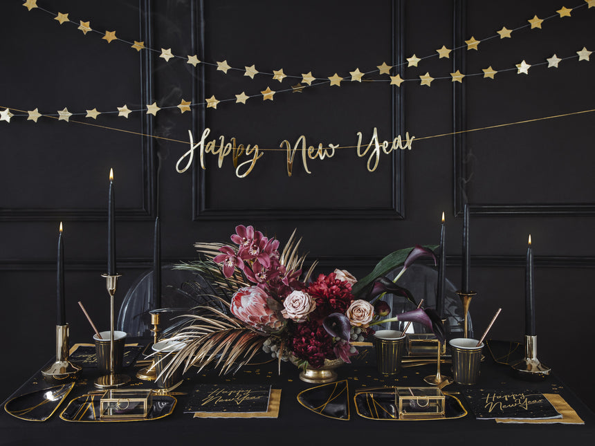 Ghirlanda di Buon Anno Oro 66cm