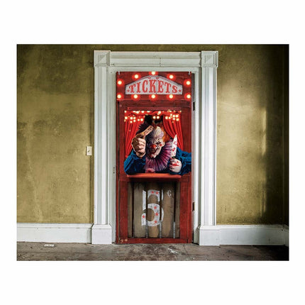 Poster per porta Halloween Clown Horror 120 cm x 79 cm