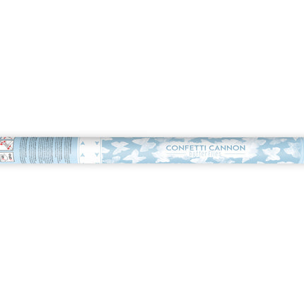 Coriandoli Cannone Farfalle Bianco 60 cm