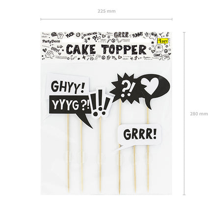 Cake topper Monster 20,5 cm 6 pezzi