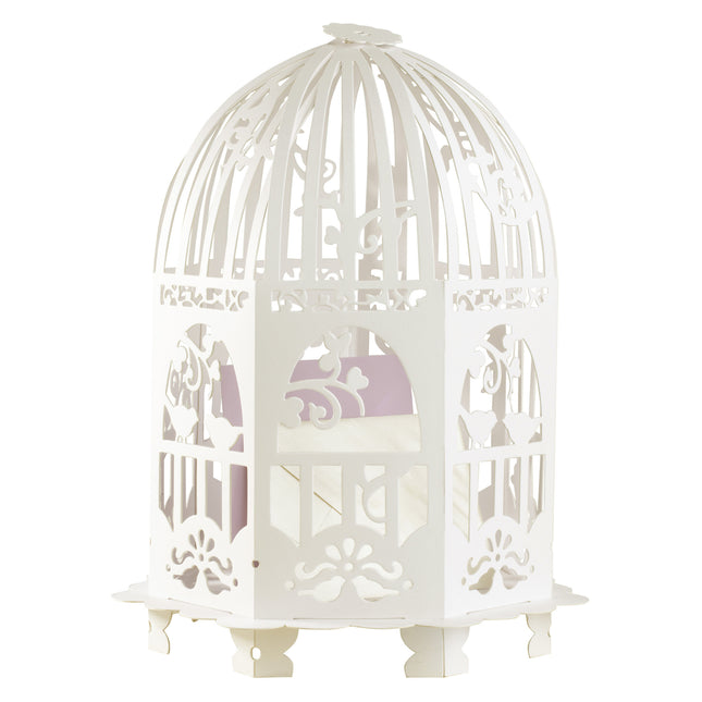 Portacarte beige Birdcage 33cm