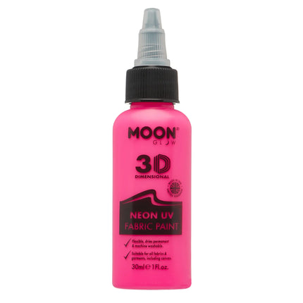 Moon Glow Vernice neon UV per tessuti 30ml Rosa intenso 30ml