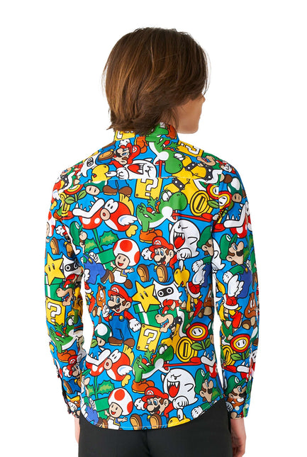 Camicia Super Mario Ragazzo Adolescente <tc>OppoSuits</tc>