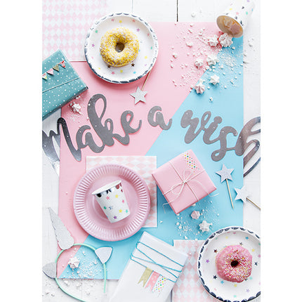 Cupcake Toppers Star Silver 6 pezzi