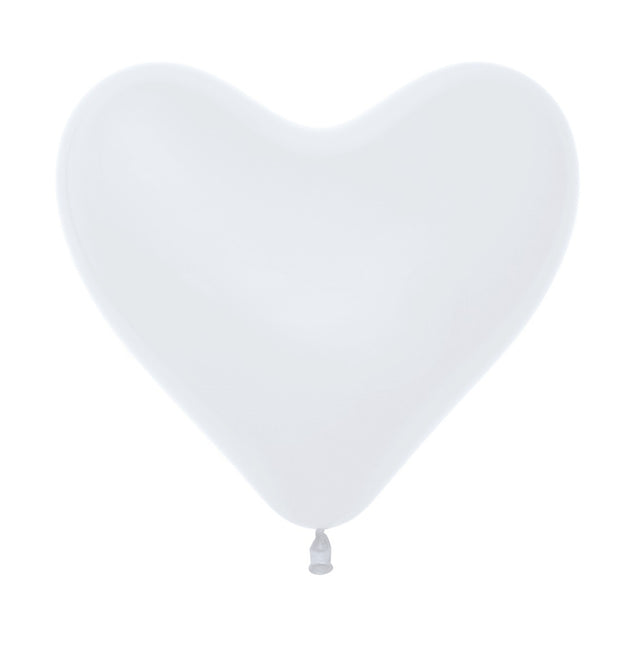 Palloncini Cuore Bianco 30cm 50pz