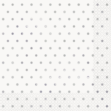 Tovaglioli Coriandoli Argento 25cm 16pz