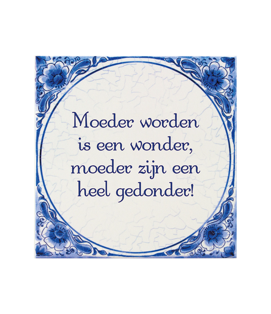 Mattonella blu di Delft Diventare madre 14,5 cm