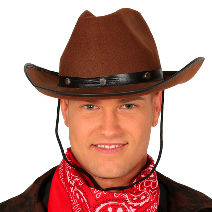 Cappello da cowboy marrone
