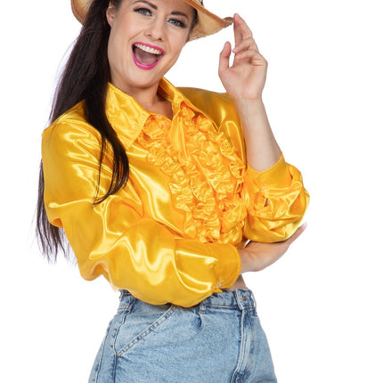 Camicetta Disco con volant giallo