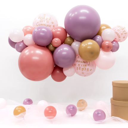 Kit di palloncini fai da te per la comunione organica Rosa