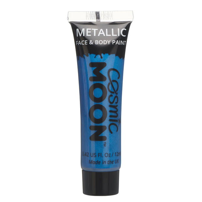 Cosmic Moon Metallic Face Paint Blu 12ml