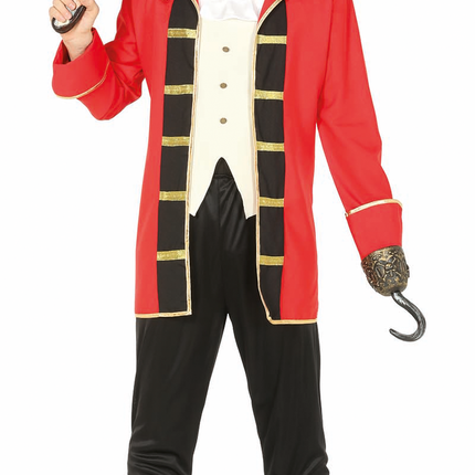 Costume da pirata rosso nero