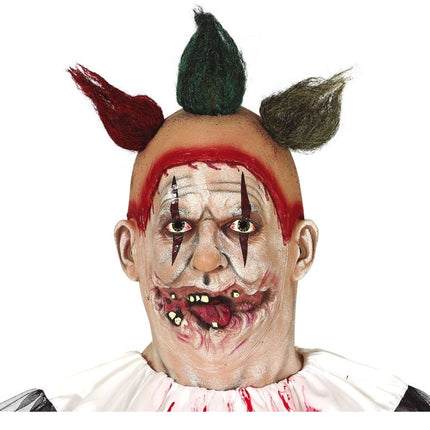 Capelli con maschera da clown di Halloween