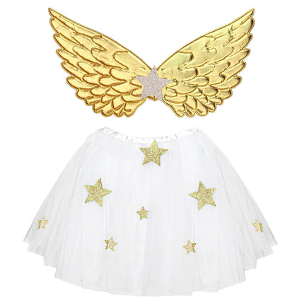 Set di costumi da angelo ragazza 2 pezzi