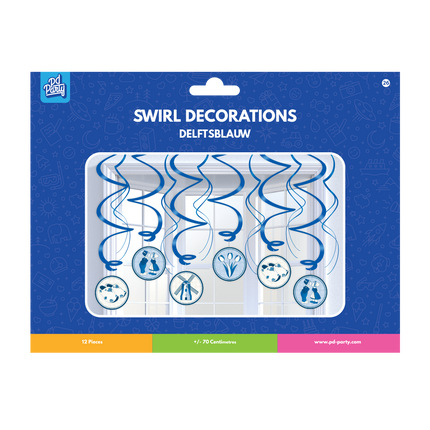 Decorazione da appendere blu Delft 70 cm