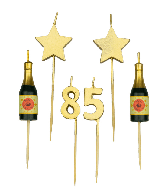Candele 85 anni Champagne 17,5 cm