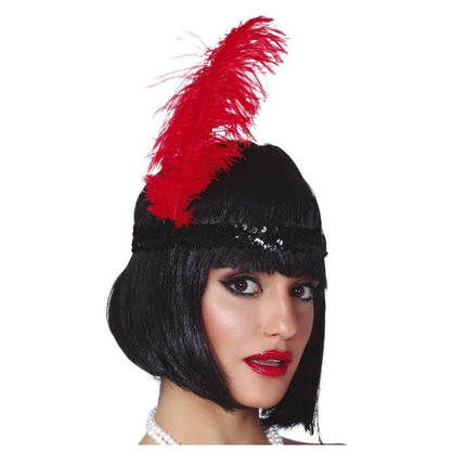 Piume di struzzo rosse 30cm 12pz