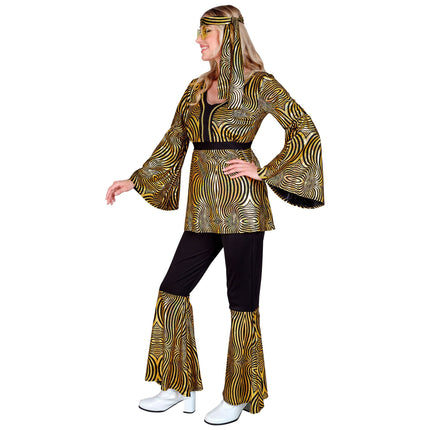 Costume Hippie 60S Donna Oro