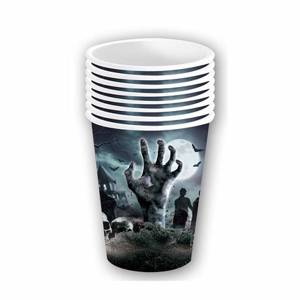Tazze Halloween Cimitero 240ml 6 pezzi